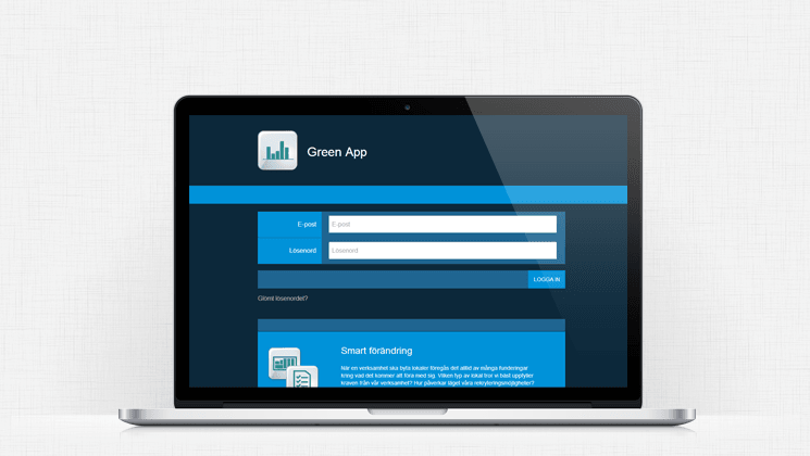 Eterne startpage shown on laptop